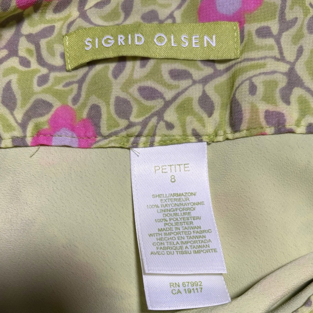 Sigrid Olsen Floral Two Piece Top and Skirt - Picture 13 of 15